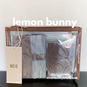 BÉIS The Passport & Luggage Tag Set in Maple Brown Brand New NWT